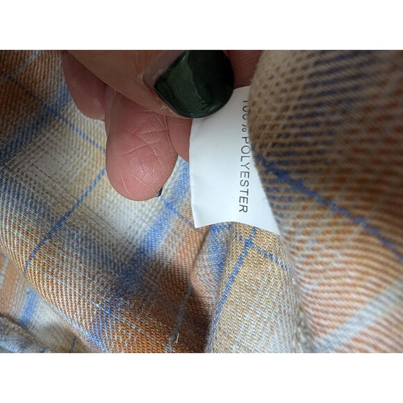 Princess Polly Plaid Oversized Flannel Button-up Shirt Shacket Size S/M - Picture 8 of 10
